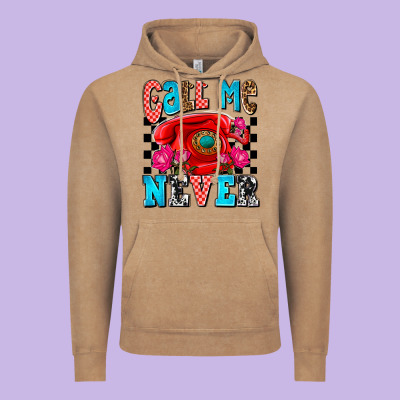 Call Me Never Olivia Vintage Hoodie Designed By Oliviacreatesart