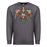 Charcoal Heather thunderbird leopard leather Premium Sweatshirt - BarkalooDesign
