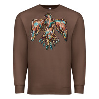 Chestnut thunderbird leopard leather Premium Sweatshirt - BarkalooDesign