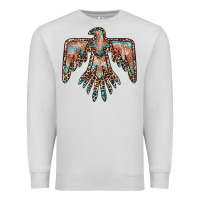 Dove Grey thunderbird leopard leather Premium Sweatshirt - BarkalooDesign