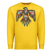 Lemon thunderbird leopard leather Premium Sweatshirt - BarkalooDesign