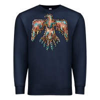 Navy thunderbird leopard leather Premium Sweatshirt - BarkalooDesign