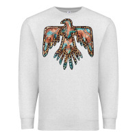 Oatmeal Heather thunderbird leopard leather Premium Sweatshirt - BarkalooDesign