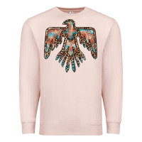 Pale Pink thunderbird leopard leather Premium Sweatshirt - BarkalooDesign