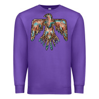 Purple thunderbird leopard leather Premium Sweatshirt - BarkalooDesign