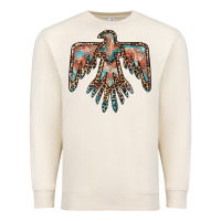 Sandshell thunderbird leopard leather Premium Sweatshirt - BarkalooDesign