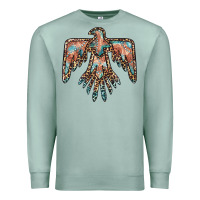 Seafoam thunderbird leopard leather Premium Sweatshirt - BarkalooDesign