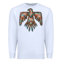 White thunderbird leopard leather Premium Sweatshirt - BarkalooDesign