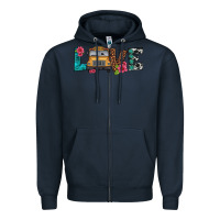 Navy love school bus Zipper Hoodie - Artiststas