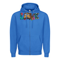 True Royal love school bus Zipper Hoodie - Artiststas