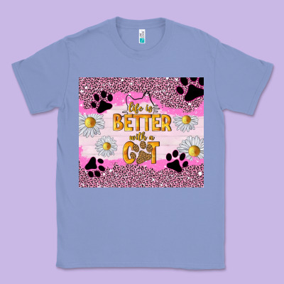 Life Is Better With A Cat Classic Tee Designed By Tumblerdesignbyshophia