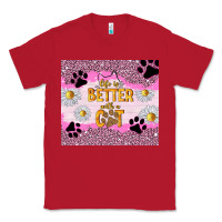 Red life is better with a cat Classic Tee - TumblerDesignByShophia
