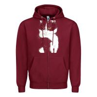 Burgundy tuxedo cat t  shirt tuxedo cat t  shirt Zipper Hoodie - longCreatives
