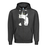 Charcoal Heather tuxedo cat t  shirt tuxedo cat t  shirt Zipper Hoodie - longCreatives