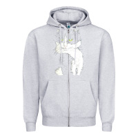 Heather Grey tuxedo cat t  shirt tuxedo cat t  shirt Zipper Hoodie - longCreatives