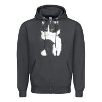 Smoke tuxedo cat t  shirt tuxedo cat t  shirt Zipper Hoodie - longCreatives