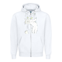 White tuxedo cat t  shirt tuxedo cat t  shirt Zipper Hoodie - longCreatives
