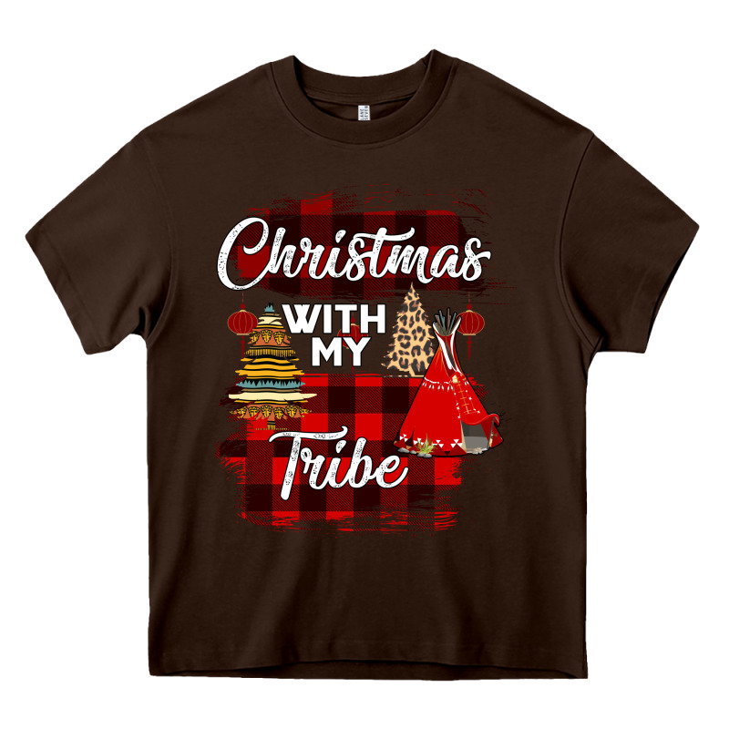 Christmas With My Tribe Heavy Core Tee by Bettercallsaul | Teevron