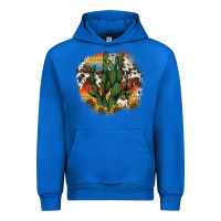 Cobalt cowhide aztec sunflowers cactus Urban Hoodie - AdoDesignShop
