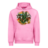 Fuchsia Pink cowhide aztec sunflowers cactus Urban Hoodie - AdoDesignShop