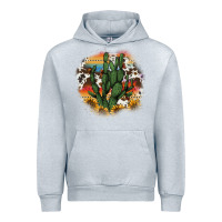 Heather Grey cowhide aztec sunflowers cactus Urban Hoodie - AdoDesignShop