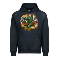 Navy cowhide aztec sunflowers cactus Urban Hoodie - AdoDesignShop
