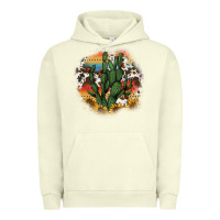 Pigment Pistachio cowhide aztec sunflowers cactus Urban Hoodie - AdoDesignShop