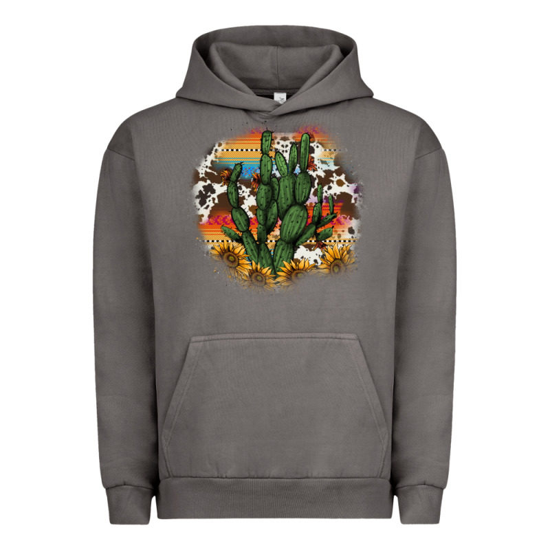 Cowhide Aztec Sunflowers Cactus Urban Hoodie by AdoDesignShop | Teevron