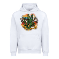 White cowhide aztec sunflowers cactus Urban Hoodie - AdoDesignShop