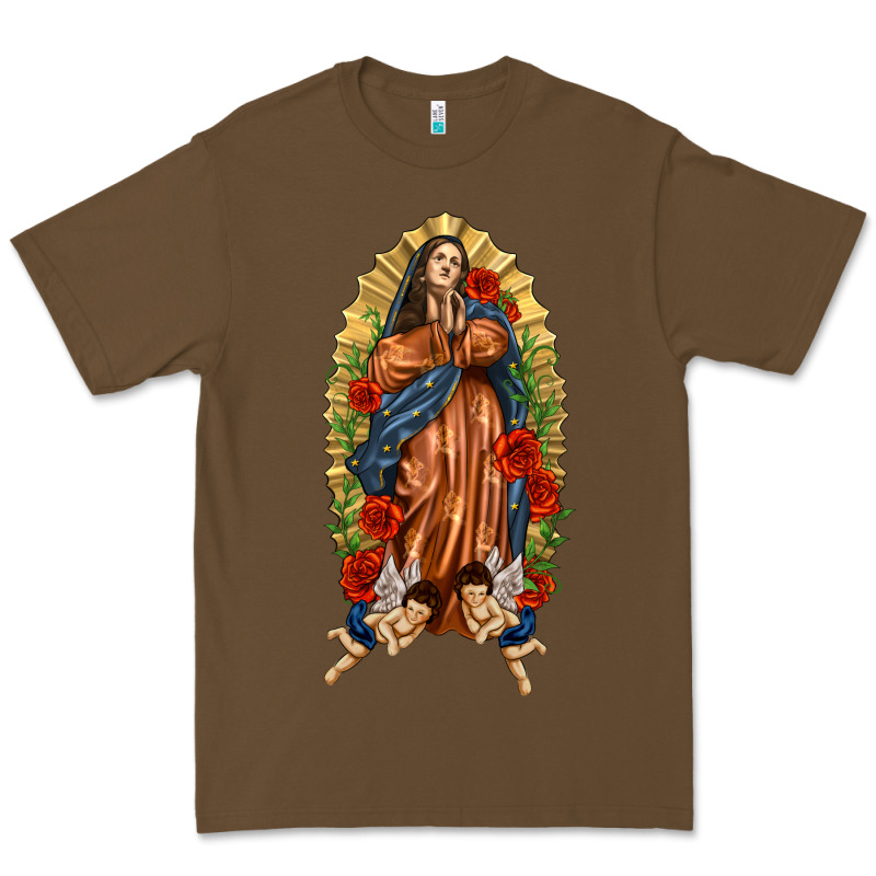 Lady Of Guadalupe With Roses Premium Tee by texasbilliewilder | Teevron