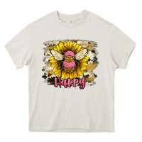 Cream bee happy Heavy Core Tee - JahusDesignShop