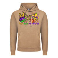 Vintage Coffee peace love mardi gras olivia Vintage Hoodie - OliviaCreatesArt