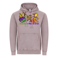 Vintage Zinc peace love mardi gras olivia Vintage Hoodie - OliviaCreatesArt