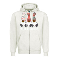 Oatmeal Heather african american gnome halloween thanksgiving christmas Zipper Hoodie - longCreatives