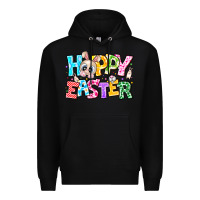 Black Hoppy Easter Premium Hoodie - CowhideDigitalArt