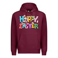 Burgundy Hoppy Easter Premium Hoodie - CowhideDigitalArt