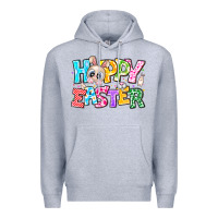 Heather Grey Hoppy Easter Premium Hoodie - CowhideDigitalArt