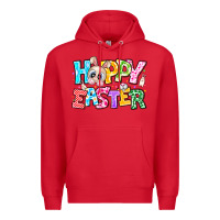 Red Hoppy Easter Premium Hoodie - CowhideDigitalArt