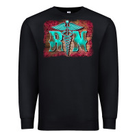 Black registered medical symbol nurse background Premium Sweatshirt - BarkalooDesign