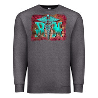 Charcoal Heather registered medical symbol nurse background Premium Sweatshirt - BarkalooDesign
