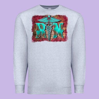 Registered Medical Symbol Nurse Background Premium Sweatshirt Designed By Barkaloodesign