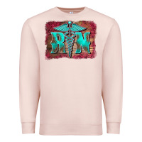 Pale Pink registered medical symbol nurse background Premium Sweatshirt - BarkalooDesign