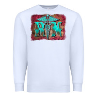 White registered medical symbol nurse background Premium Sweatshirt - BarkalooDesign