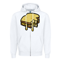 White foodie t  shirt grilled cheese sandwich t  shirt Zipper Hoodie - longCreatives