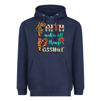 Navy faith makes all things possible Heavyweight Hoodie - BarkalooDesign