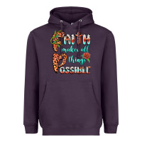 Plum faith makes all things possible Heavyweight Hoodie - BarkalooDesign