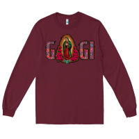 Burgundy Gigi Lady Of Guadalupe Long Sleeve Tee - Jasminsmagicworld
