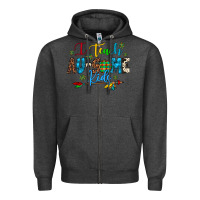 Charcoal Heather i teach au some kids Zipper Hoodie - Artiststas