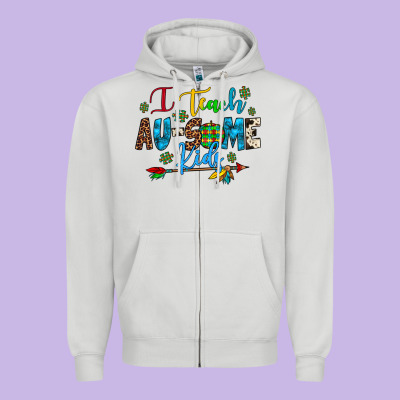 I Teach Au Some Kids Zipper Hoodie Designed By Artiststas