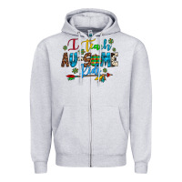 Heather Grey i teach au some kids Zipper Hoodie - Artiststas